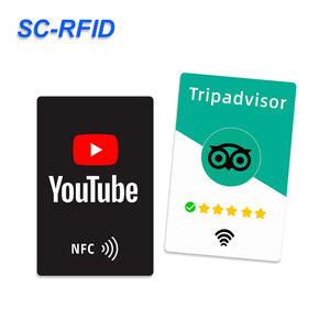 Tarjeta de Reseña de <span class=keywords><strong>Google</strong></span> Personalizada con Impresión Rápida de Fábrica, con Código QR, Tarjeta Inteligente NFC Reutilizable, Toca para Reseñar, para Redes Sociales - Product Image 1