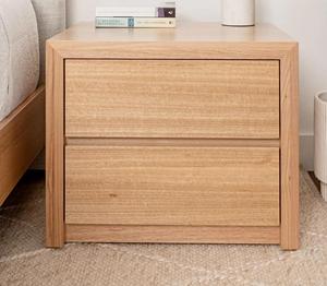 Stylish Handmade Modern Bedside Storage <b>Unit</b> with Double Drawers Durable Solid Wood Furniture for Sophisticated <b>Bedroom</b> Decor - Product Image 1