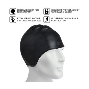 <span class=keywords><strong>Gorro</strong></span> de Natación Impermeable para Hombre y <span class=keywords><strong>Mujer</strong></span>, para Cabello Largo, <span class=keywords><strong>Gorro</strong></span> de Buceo de Silicona con Protección para los Oídos, Logotipo Personalizado - Product Image 2