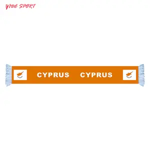 Personalized Football Fans Or Games Printed Advertising Scarf CYPRUS National Logo Scarf