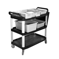 Maison d'avitaillement caddie à vaisselle en plastique avec seau service d'hôtel assiettes de nettoyage chariot à vaisselle