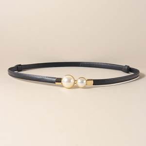 Robe rétro <span class=keywords><strong>fine</strong></span> pour femme Haoyu avec <span class=keywords><strong>ceinture</strong></span> noire perlée à double réglage et boucle en alliage, tout est fin - Product Image 3