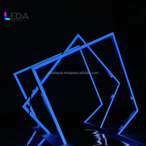 Arco de boda de alta calidad LEDA, LED, arco que cambia de Color personalizado, centros de mesa de iluminación para telón de fondo de boda - Product Image 6