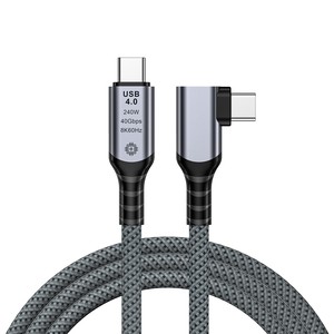 Câble <span class=keywords><strong>de</strong></span> données USB 4.0 pleine fonction double tête Type-C PD240W avec matériau tressé, vitesse <span class=keywords><strong>de</strong></span> transmission 40 Go, affichage 8K60Hz - Product Image 3