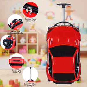 Ensemble de valises de voyage vintage 2 pièces pour enfants, valise à roulettes légère en ABS+PC, bagages rétro pour l'école et cadeau - Product Image 6