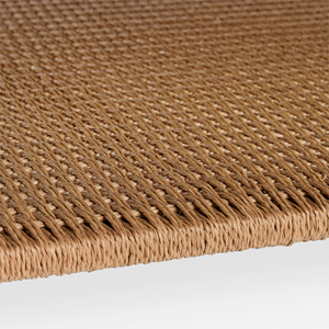 <span class=keywords><strong>Tavolino</strong></span> da Caffè Rotondo Retrò con Piano in <span class=keywords><strong>Legno</strong></span> Massello e Intreccio in Rattan, Adatto per Soggiorno con Due Livelli - Product Image 4