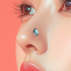 20G Titane <span class=keywords><strong>Coeur</strong></span> Nez Goujons Flash <span class=keywords><strong>Film</strong></span> Opale Nez Anneaux Push-in Piercing Cercueil Carré Narine Piercing Bijoux Pour Femmes <span class=keywords><strong>Hommes</strong></span> - Product Image 2