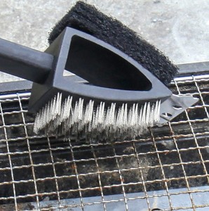 <b>BBQ</b> Cleaning Brush Long Handle Barbecue Grill Oven Cleaning 3 in 1 Corner Copper Wire Brush Copper Wire Sponge Shovel - Product Image 5