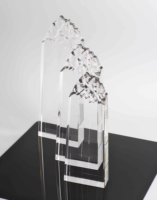 Médailles et Trophées Personnalisables en Verre Cristal K9 Poli Écologique, Formes Variées, Logo 3D, Trophée Iceberg – Vente en Gros