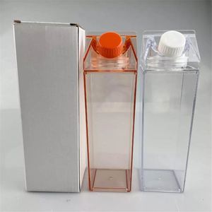 Customized 32Oz /1L Wide and <b>Small</b> Mouth Sports Travel Clear Acrylic Plastic Drinkware Carton Box Square <b>Water</b> <b>Bottle</b> With Lid - Product Image 5