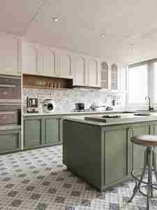 Custom High-End Modern Kitchen <b>Cabinets</b> | Custom Shaker Design with Island | Solid Wood / Plywood / Particle Board Material - Product Image 4