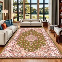 Tapis imprimé style bohème persan pour salon et chambre, résistant aux taches, facile à nettoyer, à poils longs