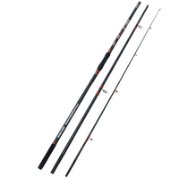 Canne à pêche de surfcasting européenne en carbone de 4,2 mètres, canne de plage articulée en 3 sections avec puissance de lancer longue portée pour leurres.