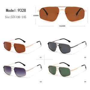 Gafas de Sol de Piloto Rectangulares Unisex, Montura Metálica, Lentes Degradados en Morado, 100% Protección UV para Adultos, para Exteriores - Product Image 3