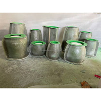 Moule à pot de fleurs en béton et ciment à double couche, grand format, en fibre de verre, pour jardinière en plastique
