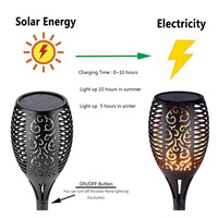 Lampe Torche Solaire Étanche pour Pelouse, 96 Led, Danse, Scintillement, Extérieur, 1/2/4 Packs
