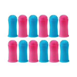 Kit de brosses à dents pour animaux de compagnie en silicone à 360 degrés, brosse à dents pour chiot, brosse à dents pour chien, brosse à dents à doigt avec poils doux pour le nettoyage des dents - Product Image 6