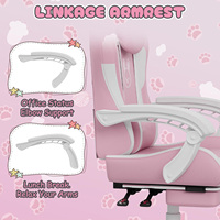 Cadeau pas cher promotionnel femmes rose belle mignonne Silla Gamer Pro Rosa meilleur blanc nouveau cuir e-sports chaise de jeu avec oreilles de chat