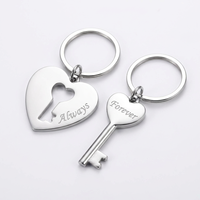 Porte-clés vierge en métal, logo OEM personnalisé, porte-clés émaillé pour couple, pendentifs de sac pour cadeaux de mariage, souvenirs de fête, cadeaux promotionnels