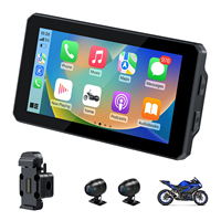 Carabc Écran tactile de navigation pour moto de 6 pouces, étanche IP68, caméra de tableau de bord, moto Android Auto, détachable rapidement