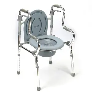 Silla de inodoro desmontable y plegable de aleación de aluminio, silla cómoda fácil de llevar, gran oferta, precio bajo