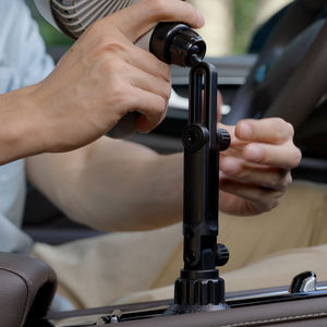 Ventilateur de voiture Pluska G16 portable, mini, avec base réglable, support rotatif 5V, vitesse réglable, pour porte-gobelet - Product Image 4