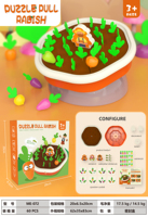 Jouet sensoriel Montessori unisexe Jeu de cartes assorties à mémoire pour bébé de 2 à 4 ans Jouet éducatif Récolte de carottes