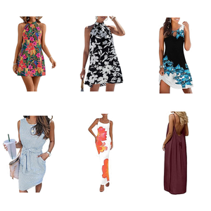 Vestidos de Verano para Mujer Estilo Europeo Americano SIN Marca Modelo QZ-030 Holgados Casuales de Manga Corta Origen CN/GUA Plazo de Entrega de Muestra de 7 Días - Product Image 1