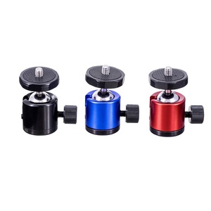 2018 Mới đến Đầy Màu Sắc Phổ Quát 360 Độ Xoay Xoay Nhôm Mini <span class=keywords><strong>Tripod</strong></span> Núi Adapter bóng bulông đầu cho máy ảnh - Product Image 6