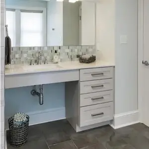 NICOCABINET定制软灰色漆镜柜浴室现代智能主浴室柜