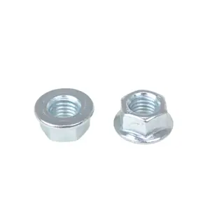 GB6177 Standard Flange Nut, Non-Toothed, Grade 6, Low Carbon Steel, Size M12, Electroplated Zinc Finish