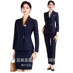 Women's Professional Workwear Suit Long Sleeve Polyester Winter 2025 For Jewelry Store Hotel Receptionists - Product Image 5
