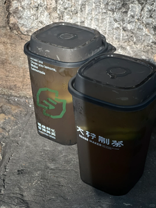 Custom Eco Friendly Disposable Recycle PP Takeaway 16oz Cold Drink Coffee Matcha Bubble Boba Tea Square <b>Plastic</b> <b>Cup</b> with Lid - Product Image 2