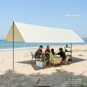 ENJOY Promotion Bâche de toit en polyéthylène 12x12 imperméable 2000-3000mm pour abri, camping, plage, côté voiture, tente de camping avec piquets tubulaires - Product Image 1