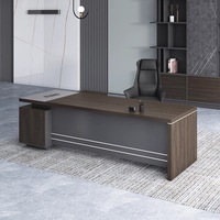 Conjunto de Escritorio Ejecutivo en Forma de L de Primera Calidad con Silla a Juego para un Espacio de Trabajo Moderno en el Hogar