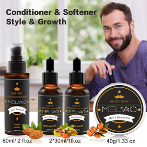 MELAO Shampoing pour barbe pour hommes, Cologne après-<span class=keywords><strong>rasage</strong></span>, Huile à barbe personnalisée, Kits de baume pour le lavage, la croissance et l'entretien de la barbe - Product Image 4
