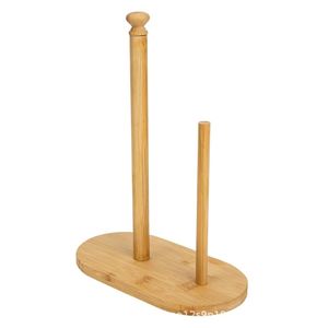 Wooden <b>Paper</b> Towel Holder <b>Kitchen</b> Countertop Roll Stand Natural Wood Color Eco Friendly Storage Organizer - Product Image 5