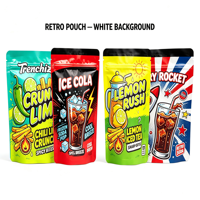 Sachet Doypack Vintage Style Bande Dessinée Attrayant, Impression Couleur Personnalisée, Qualité Alimentaire, avec Fermeture Éclair, pour Emballage de Snacks de Marque