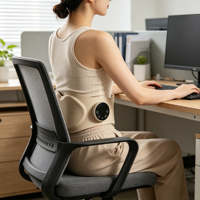 Cosmo Professioneller Massagegürtel mit 3-Stufen-Heizung und Vibration, Lendenwirbelstütze, Taillenpflege, Tägliche Körperentspannung mit Zeitschaltuhr