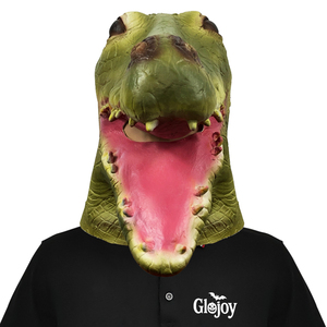 Máscara de Cabeza de Cocodrilo de Látex, Accesorio de Disfraz Realista para Fiestas de Halloween, Eventos de Carnaval y Espectáculos - Product Image 4