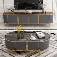 Ensemble Meuble TV et Table Basse Modernes de Luxe Brillants 2026 – Collection Salon – Vente Flash