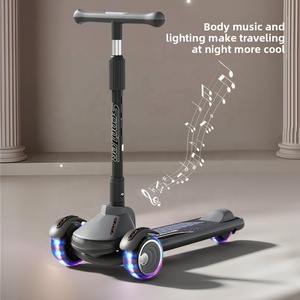 Trottinette pour enfants sans pédales, pliable, à glisse fluide, avec musique et lumières, pour les enfants de 3 à 6 ans - Product Image 4