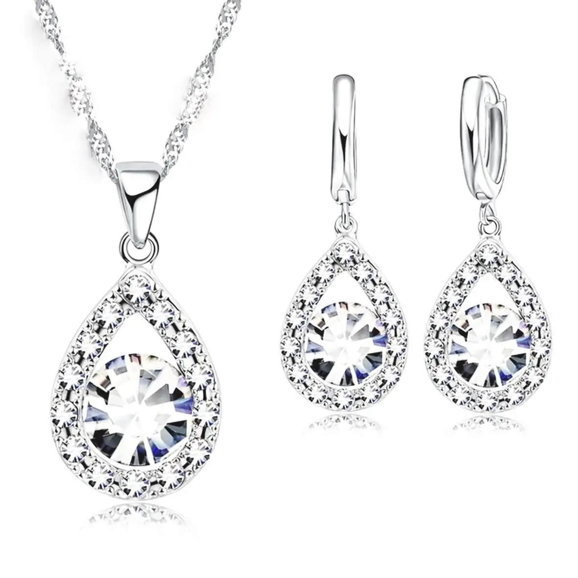 925 Sterling Bạc Trang Sức Set Chủ Và Ví Đồ Trang Sức Thiết Lập Để Làm Cho Vòng Cổ Và Bông Tai Thiết Lập Chất Lượng