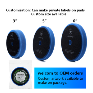 Mavi OEM köpük parlatma pedleri <span class=keywords><strong>3</strong></span> "araba detaylandırma ve araba organları için cilalama süngeri tampon seti - Product Image 4