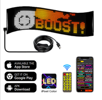 1696 LED-Matrix-Pixel-Panel USB 5V Flexibles Adressierbares RGB-Muster Graffiti Lauftext Animation LED-Matrix-Panel für Auto