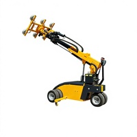 Robot Elevador de Vidrio Eléctrico con Ventosa de Vacío y Rotación de 360 Grados para Instalación de Muros Cortina y Ventanas
