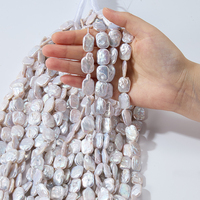 13-17mm couleur blanche vente chaude perle d'eau douce brin Rectangle forme perles pour bijoux bricolage accessoires