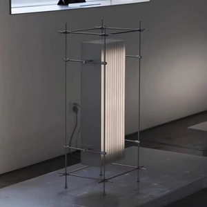 Lámpara de pie UFan con radiador, fuente de luz LED, diseño artístico moderno para sala de estar, dormitorio, estudio, hotel - Product Image 3