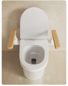 Barra de apoyo para inodoro sin perforaciones, estilo japonés, para personas mayores, seguridad en el baño, inodoro, estante de ayuda - Product Image 6