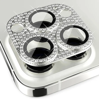 Protecteur d'écran de diamant de paillettes de luxe pour iPhone 16 15 13 14 14 Pro Max Film de couverture en verre d'objectif de caméra Premium